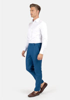 Marine Blue Linen Pants - SARTORO309