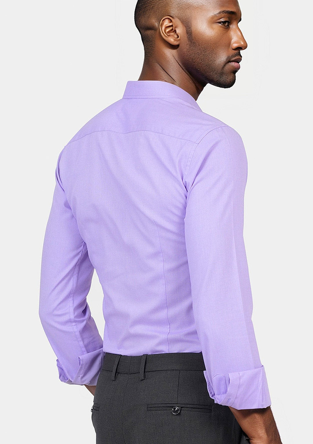 Mauve Egyptian Cotton Broadcloth Shirt - SARTORO