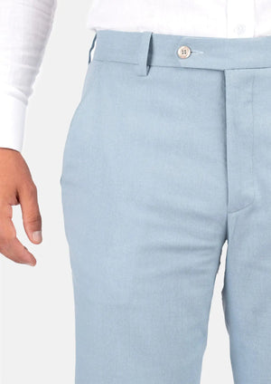 Maya Blue Linen Pants - SARTORO