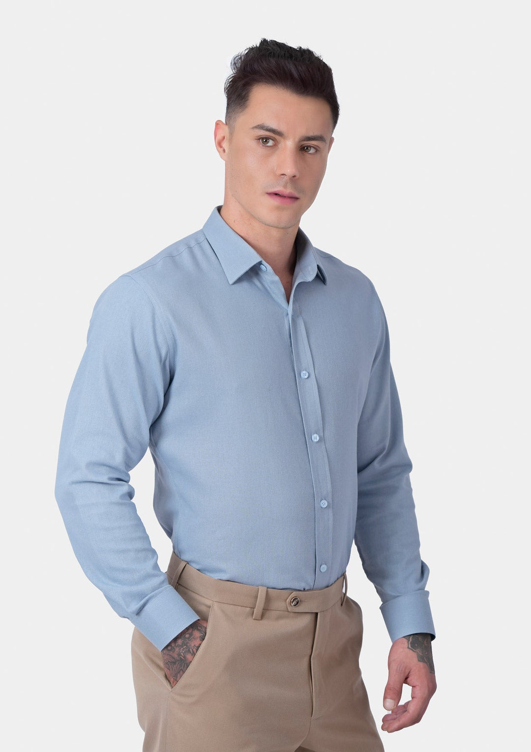 Maya Blue Linen Shirt - SARTORO