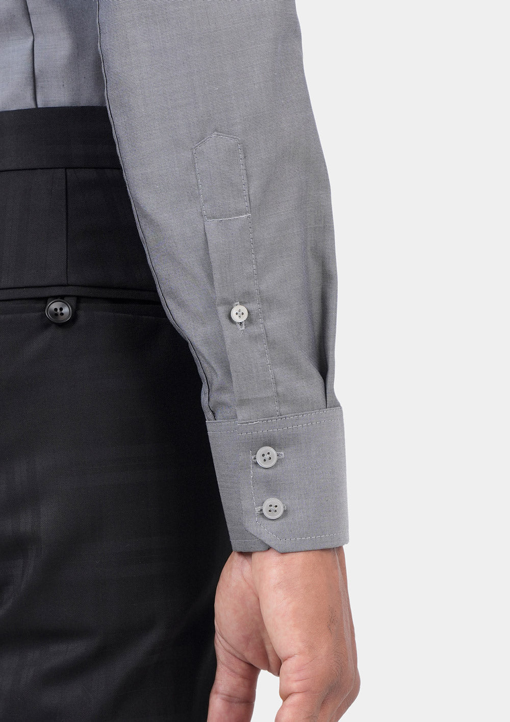 Medium Grey End On End Shirt - SARTORO