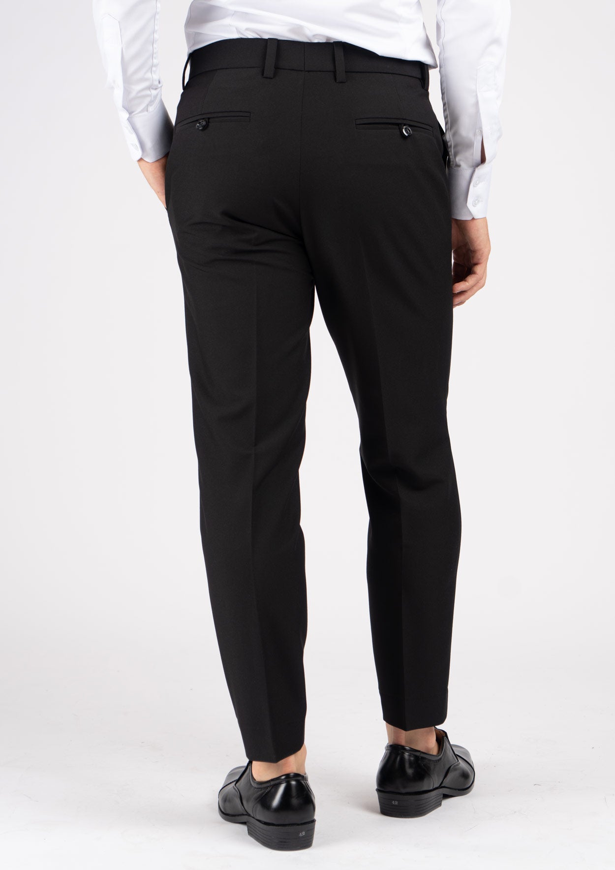 Midnight Black Stretch Pants - SARTORO
