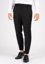 Midnight Black Stretch Pants - SARTORO