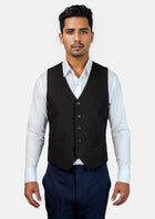 Midnight Black Vest - SARTORO590