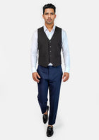Midnight Black Vest - SARTORO820