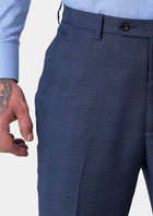 Midnight Blue Prince of Wales Pants - SARTORO257