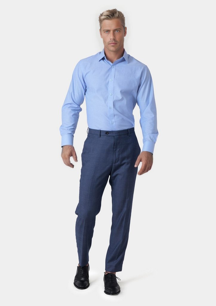 Midnight Blue Prince of Wales Pants - SARTORO