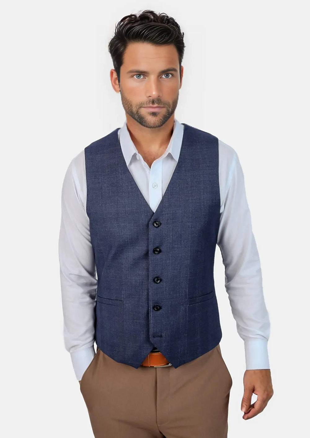 Midnight Blue Prince of Wales Vest279