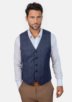 Midnight Blue Prince of Wales Vest
