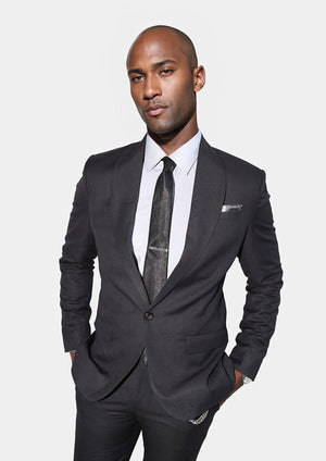 Monroe Shimmer Black Jacket - SARTORO