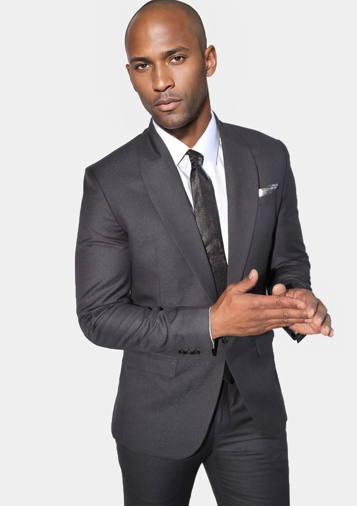 Monroe Shimmer Black Jacket - SARTORO