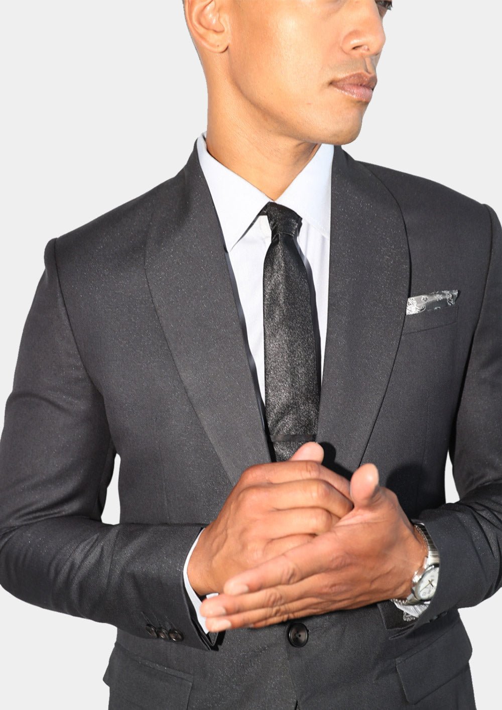 Monroe Shimmer Black Jacket - SARTORO