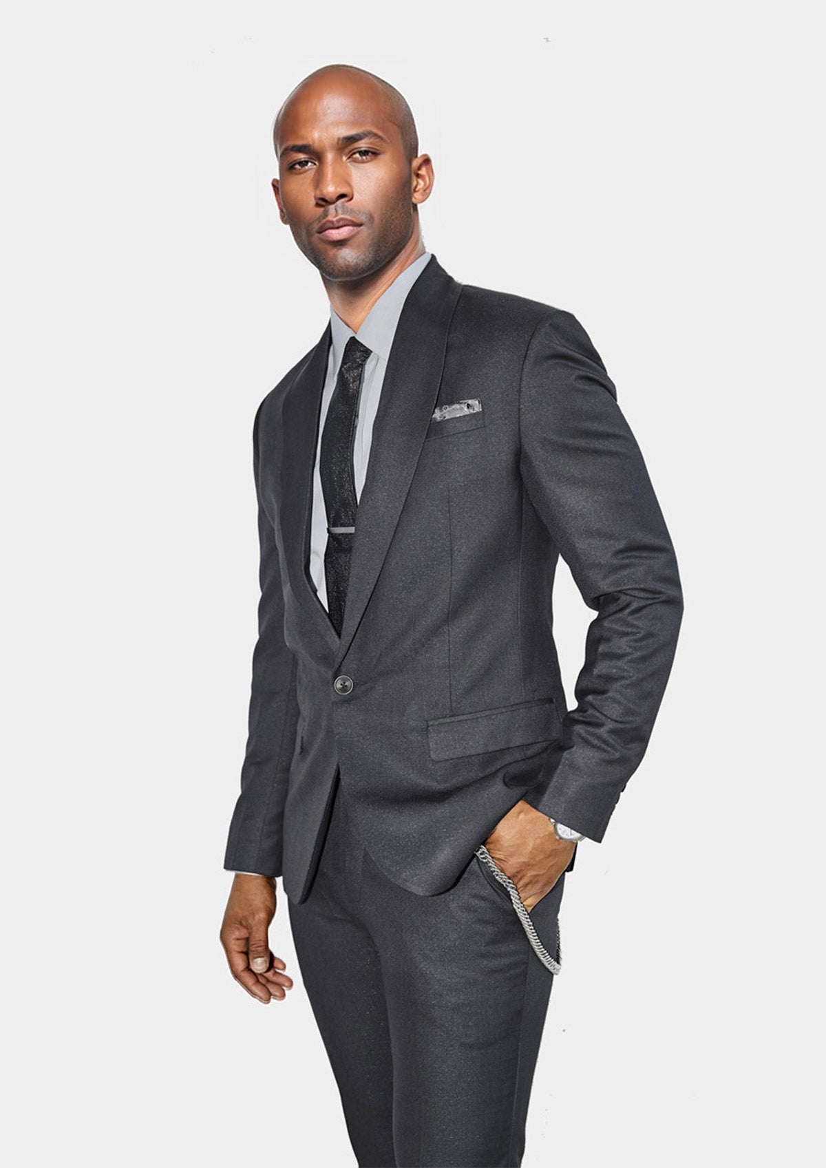 Monroe Shimmer Black Suit - SARTORO