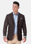 Montauk Cedar Brown Flannel Windowpane Jacket
