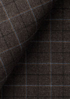 Montauk Cedar Brown Flannel Windowpane Suit - SARTORO160