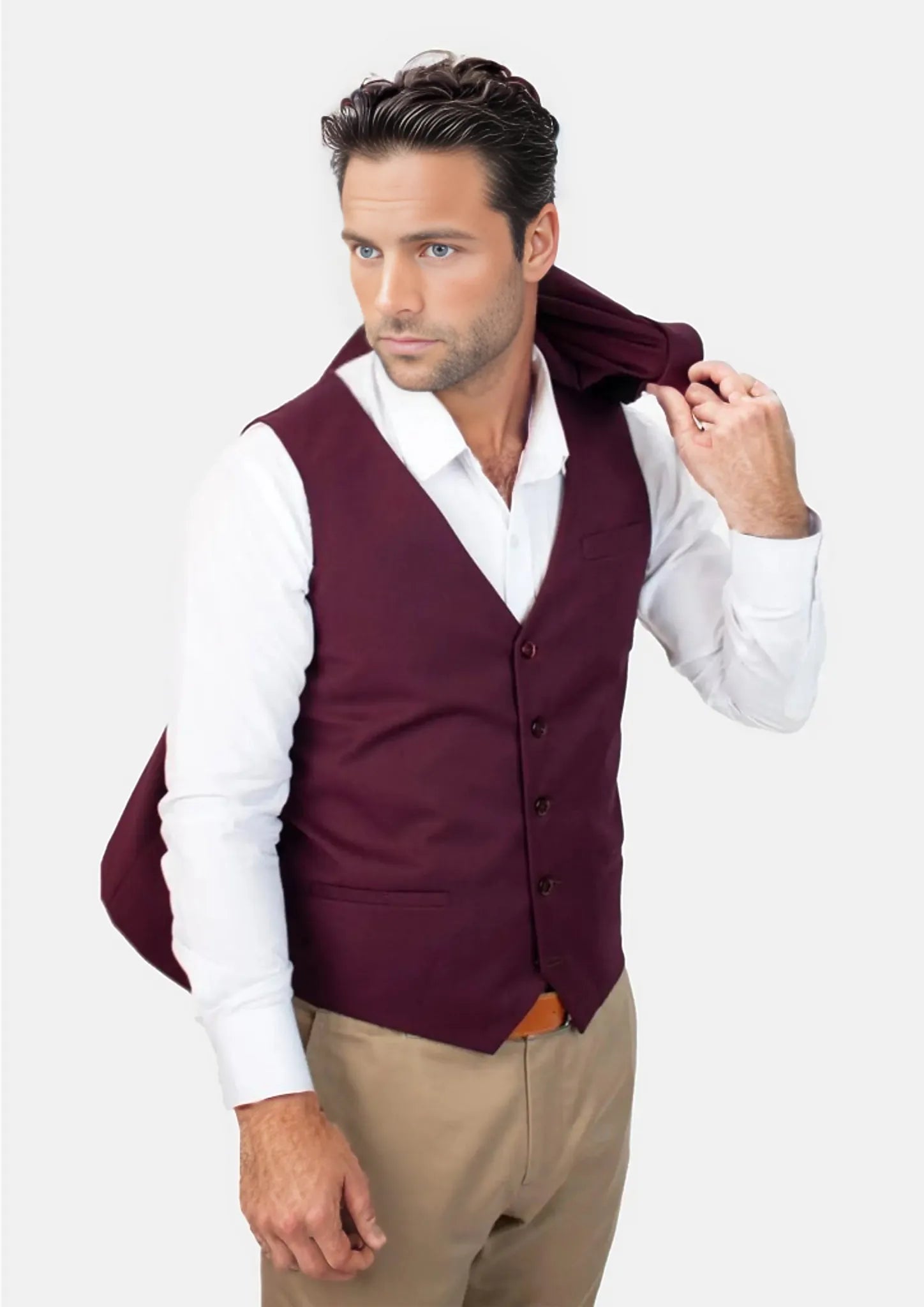 Mulberry Twill Vest - SARTORO
