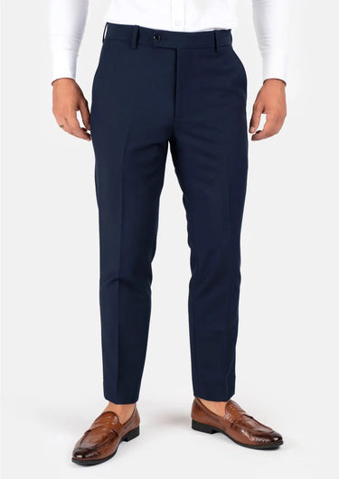 Navy Blue Stretch Pants - SARTORO