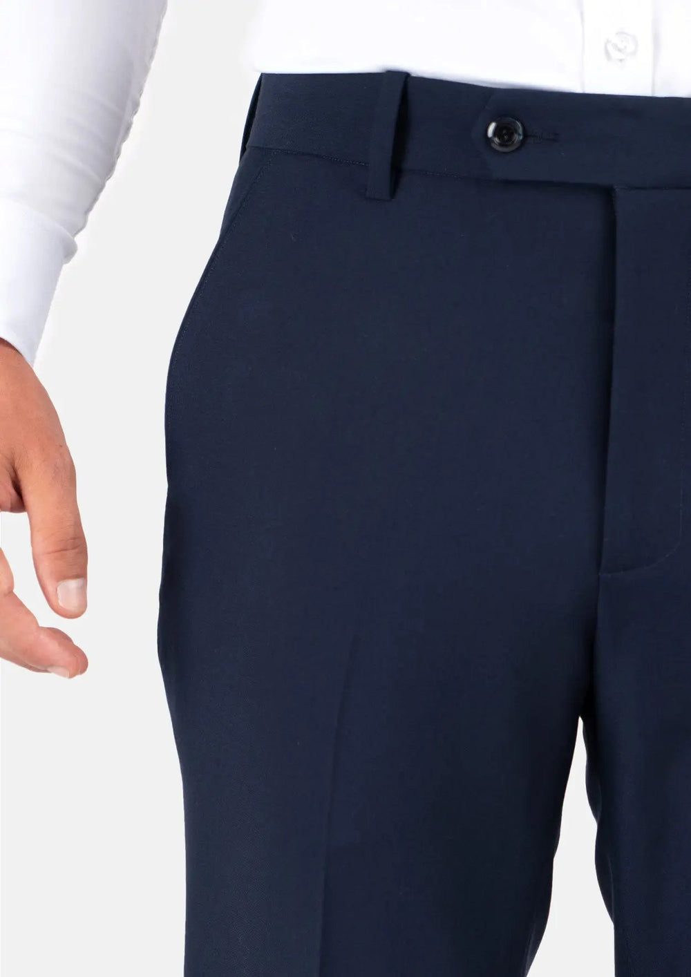 Navy Blue Stretch Pants - SARTORO