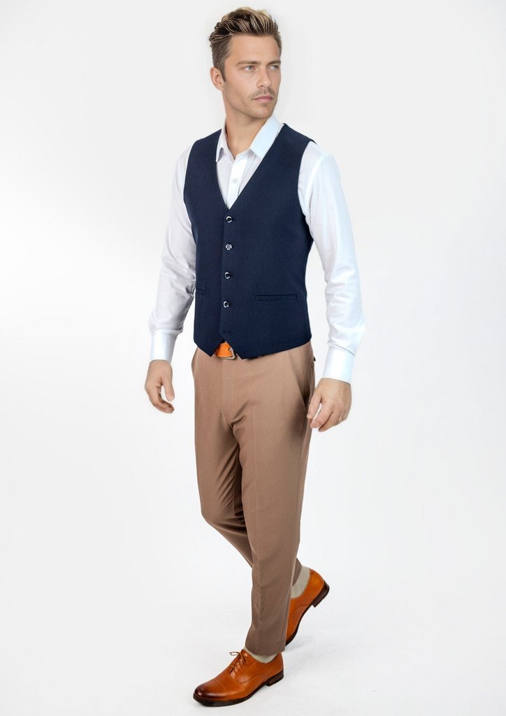 Navy Blue Vest - SARTORO