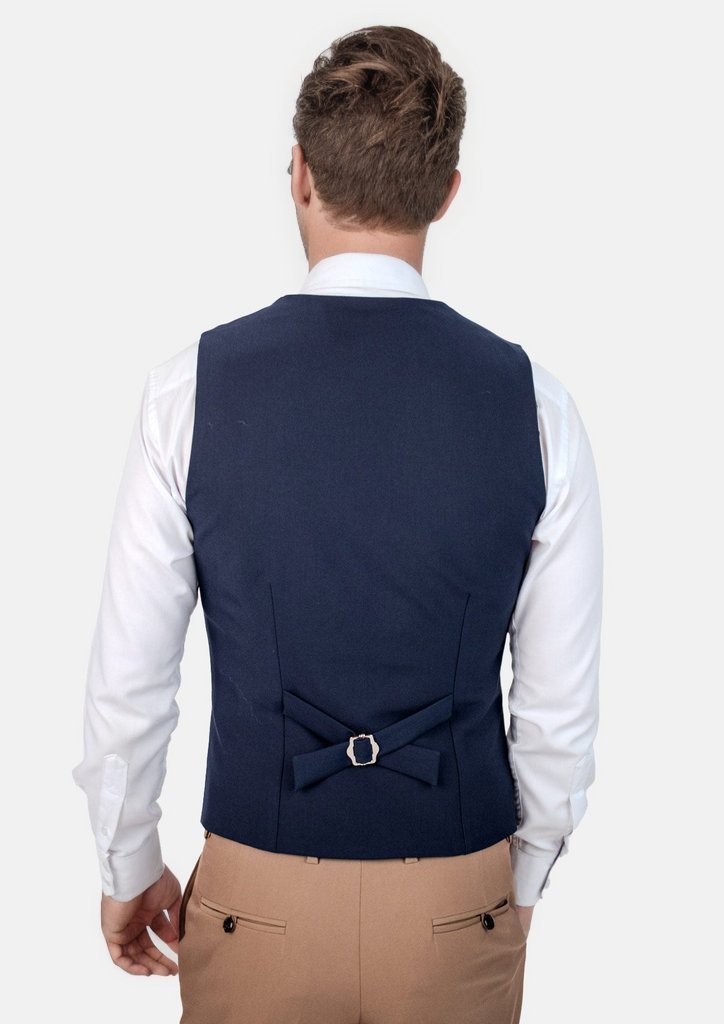 Navy Blue Vest - SARTORO
