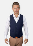 Navy Blue Vest - SARTORO163