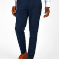 Navy Cotton Chino Pants - SARTORO