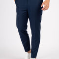 Navy Crosshatch Pants - SARTORO
