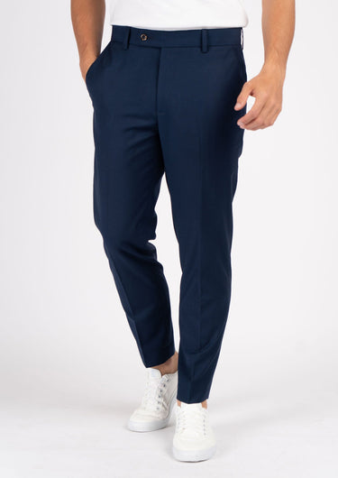 Navy Crosshatch Pants - SARTORO