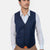 Navy Crosshatch Vest - SARTORO