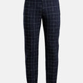 Navy Flannel Windowpane Pants - SARTORO