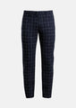 Navy Flannel Windowpane Pants - SARTORO