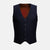 Navy Microcheck Vest - SARTORO