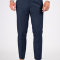 Navy Sharkskin Pants - SARTORO