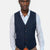 Navy Sharkskin Vest - SARTORO