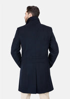 Navy Wool Signature Peacoat - SARTORO696