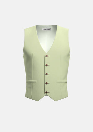 Olive Cream Linen Vest