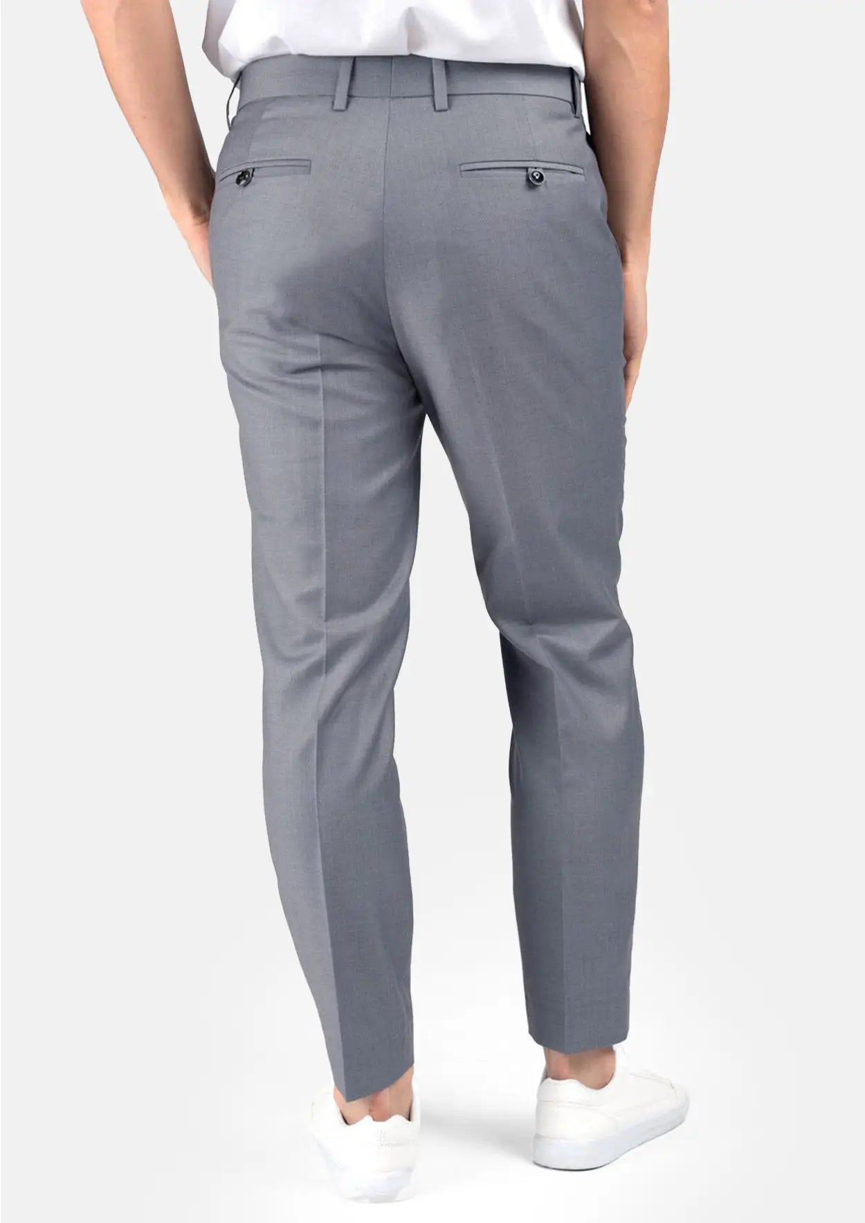 Oslo Grey Twill Pants - SARTORO