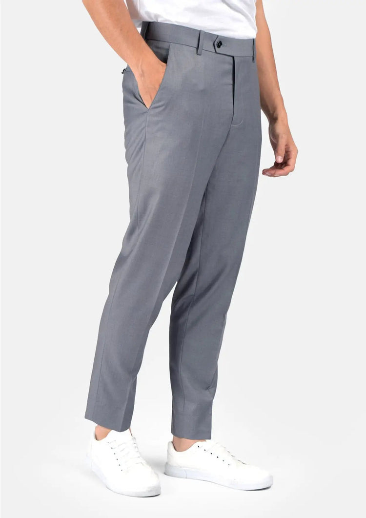 Oslo Grey Twill Pants - SARTORO47