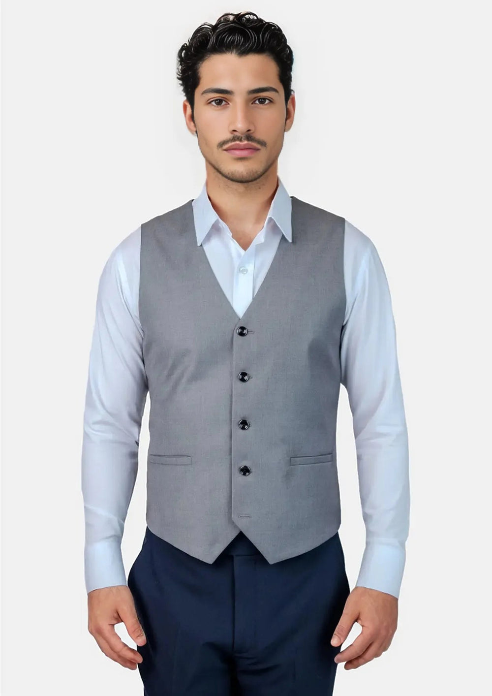 Oslo Grey Twill Vest531