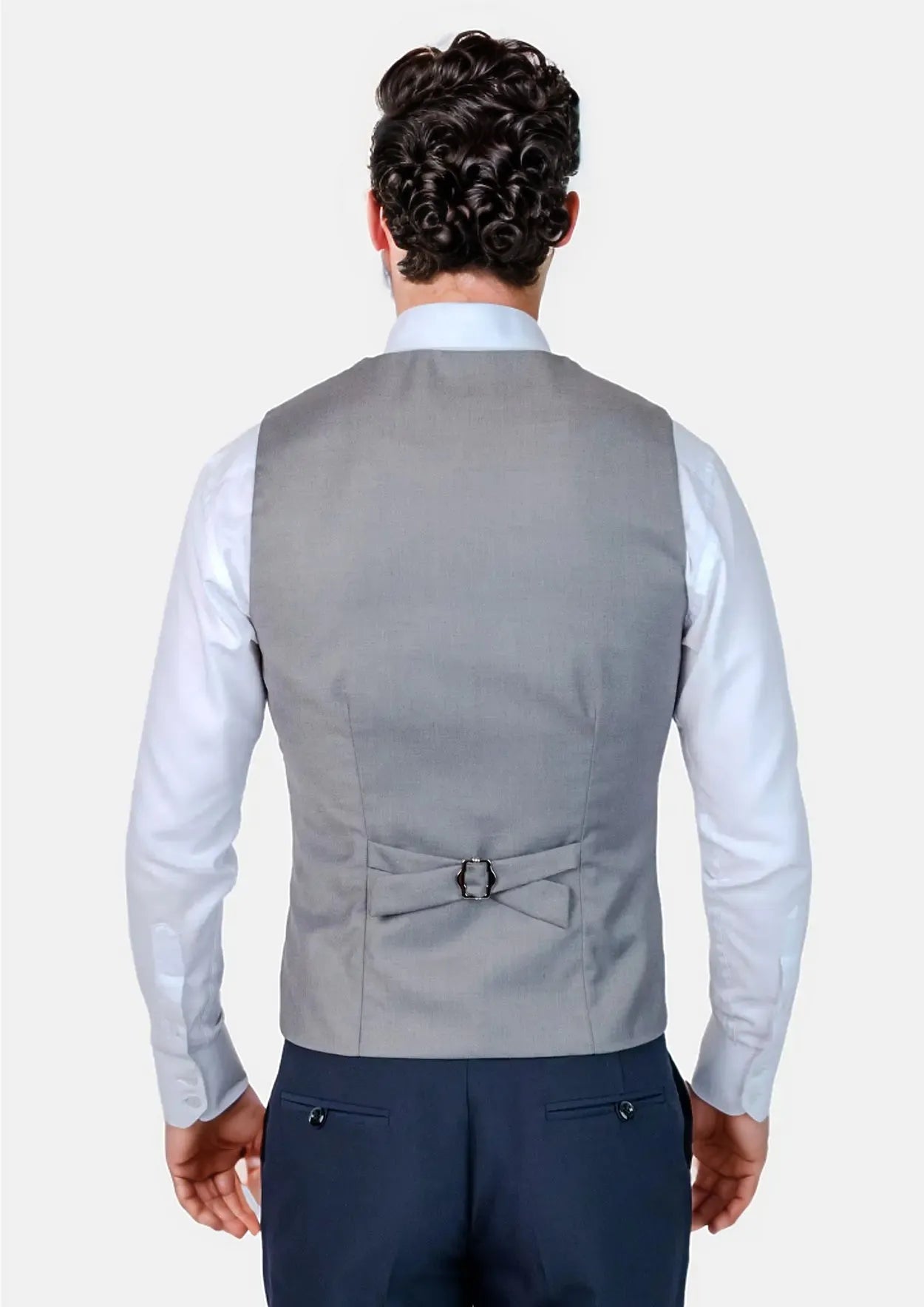 Oslo Grey Twill Vest - SARTORO
