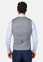Oslo Grey Twill Vest - SARTORO895