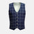 Oxford Blue Windowpane Vest - SARTORO