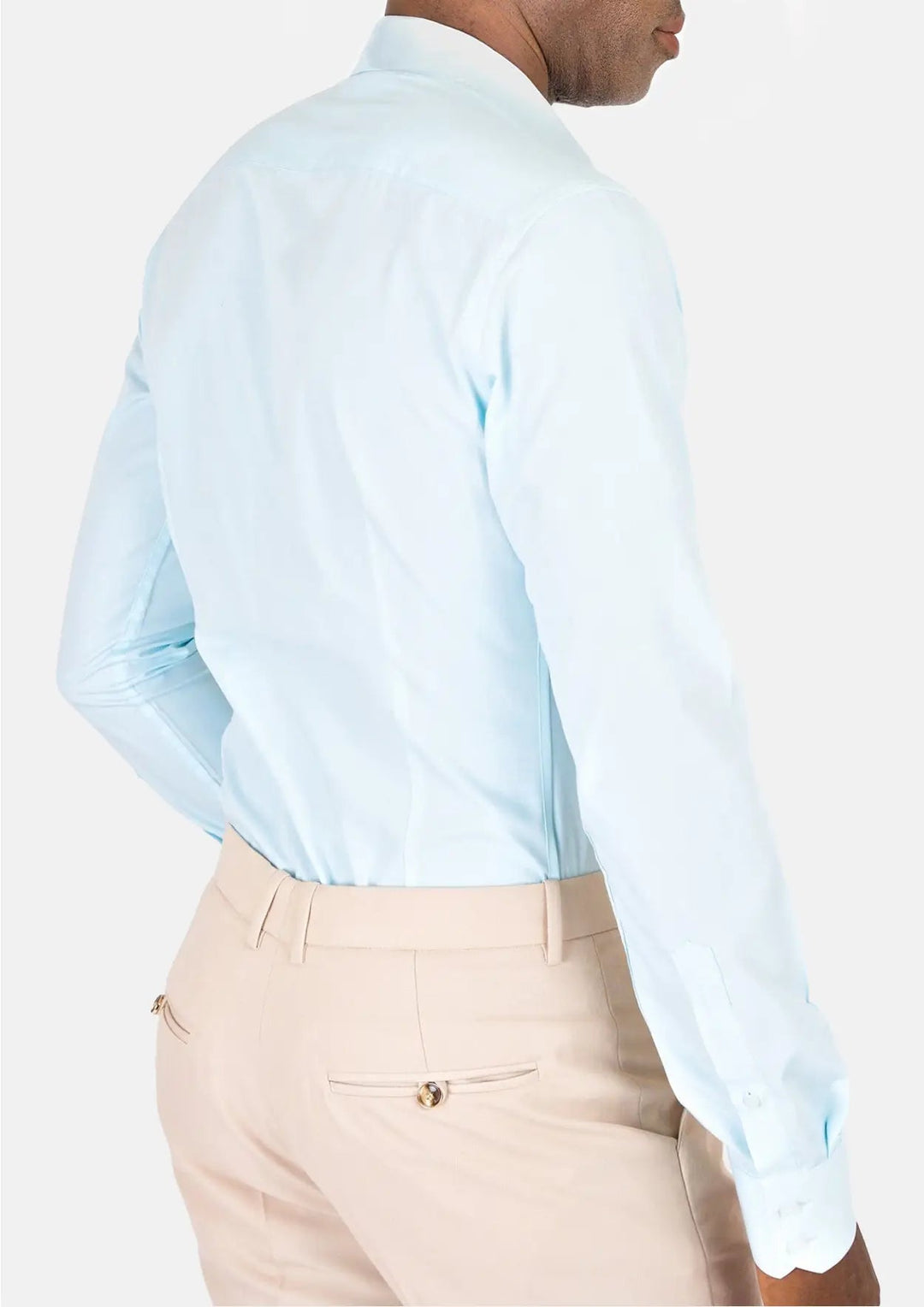 Pale Aqua End On End Shirt - SARTORO