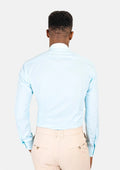 Pale Aqua End On End Shirt - SARTORO