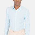 Pale Aqua End On End Shirt - SARTORO