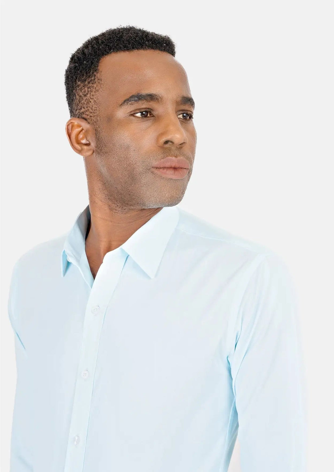 Pale Aqua End On End Shirt - SARTORO