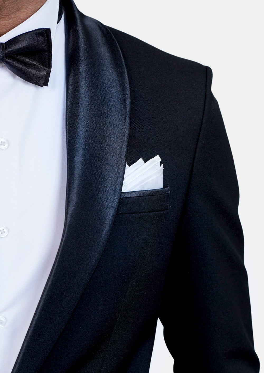 Patrick's Groomsmen Jet Black Twill Tuxedo - SARTORO