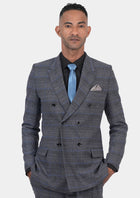 Rockafeller Dark Grey Prince of Wales Jacket - SARTORO846