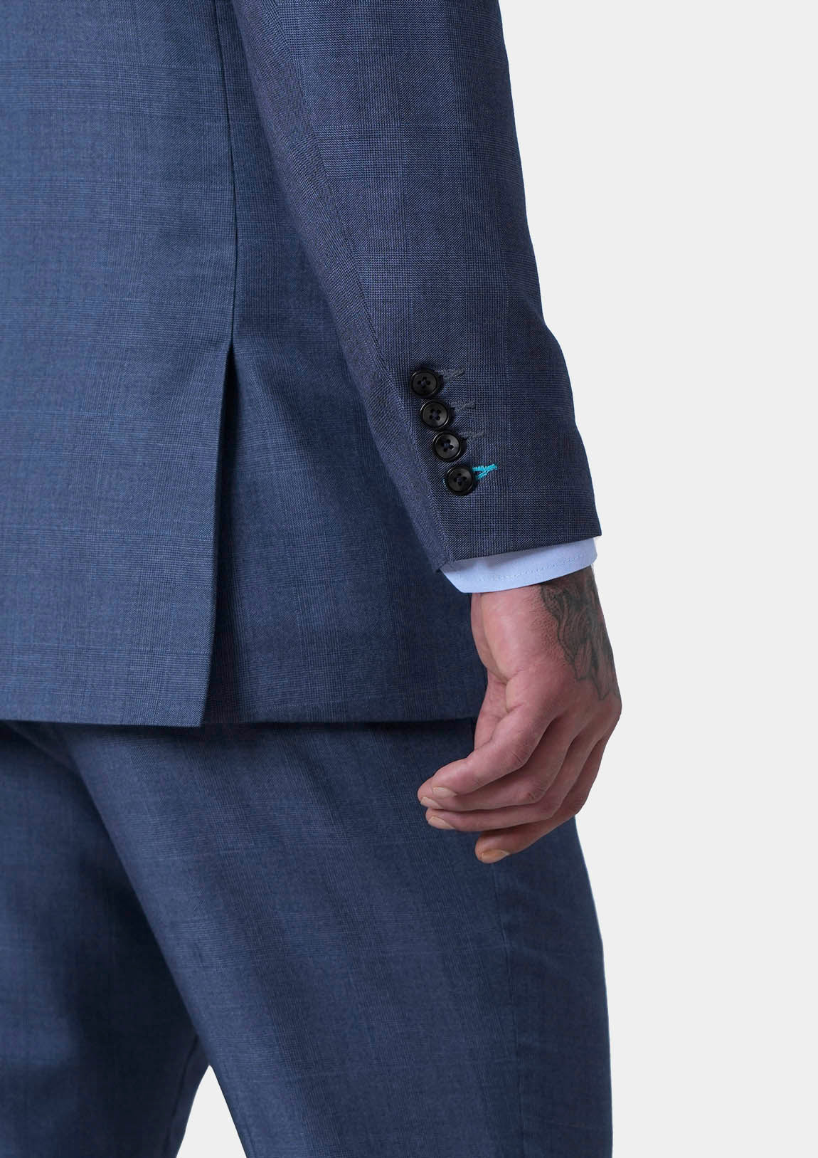 Waverly Midnight Blue Prince of Wales Jacket - SARTORO