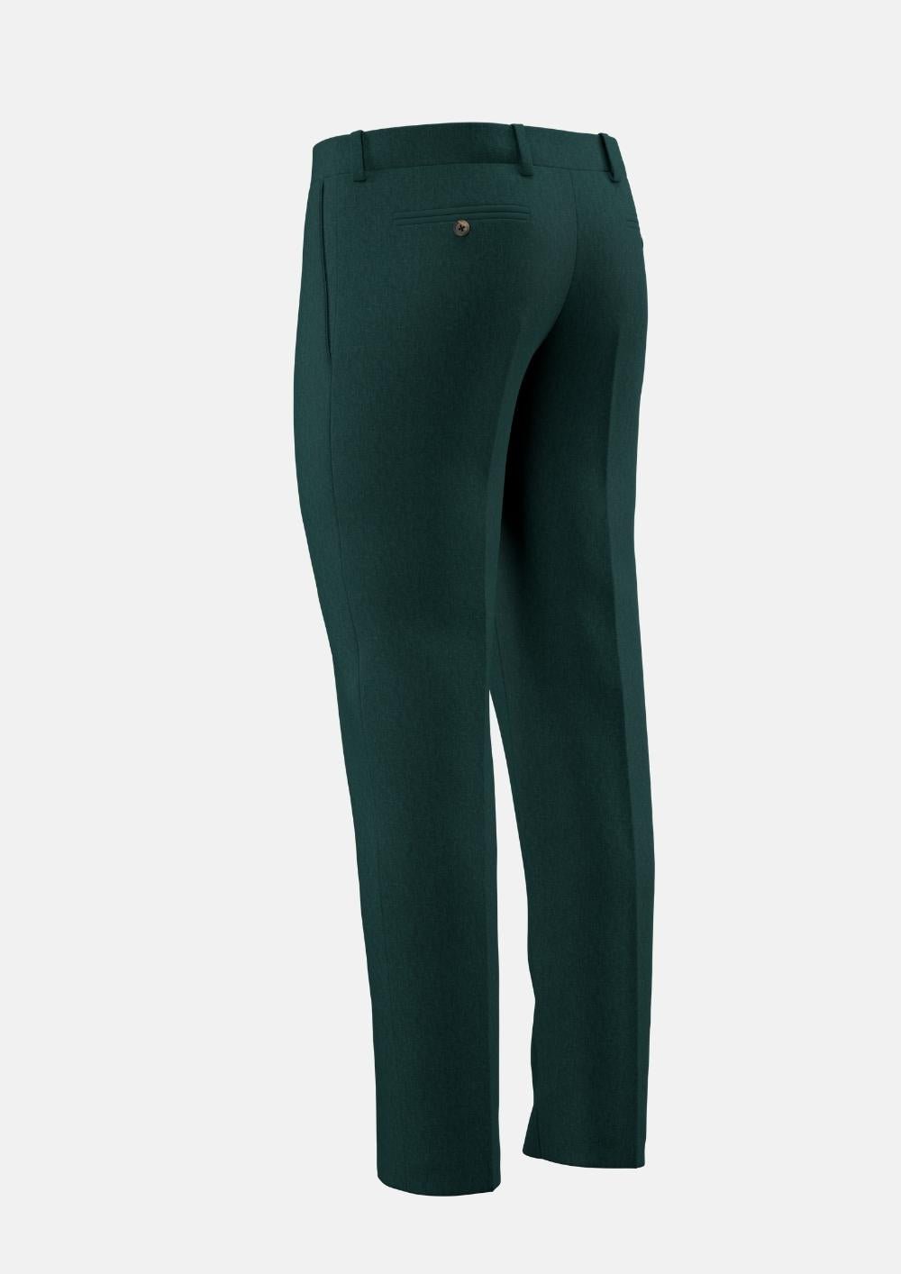 Phthalo Green Linen Pants - SARTORO